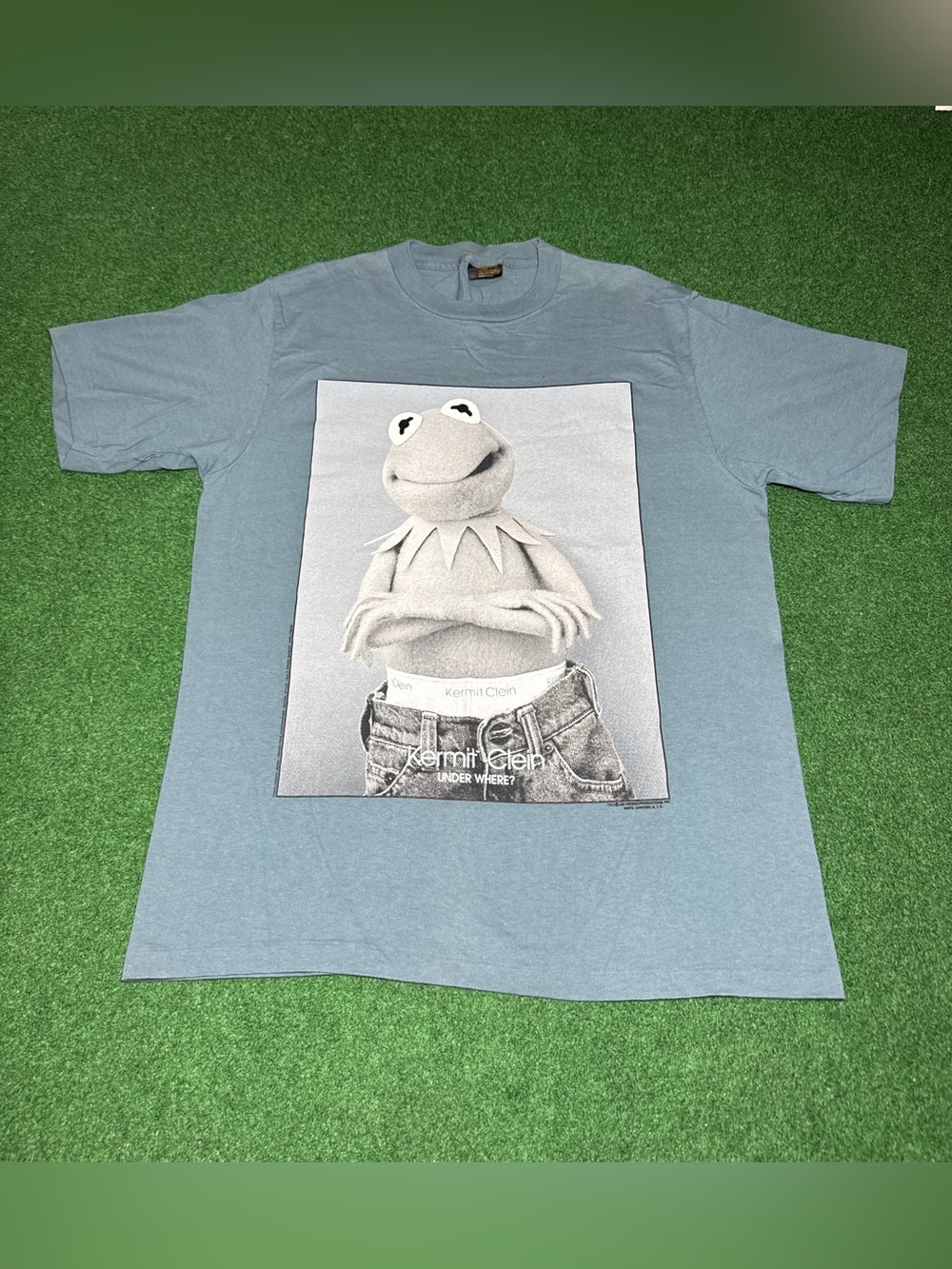 Kermit Klein Vintage Frog Calvin 90s Muppets Changes Cartoon Funny XL T Shirt
